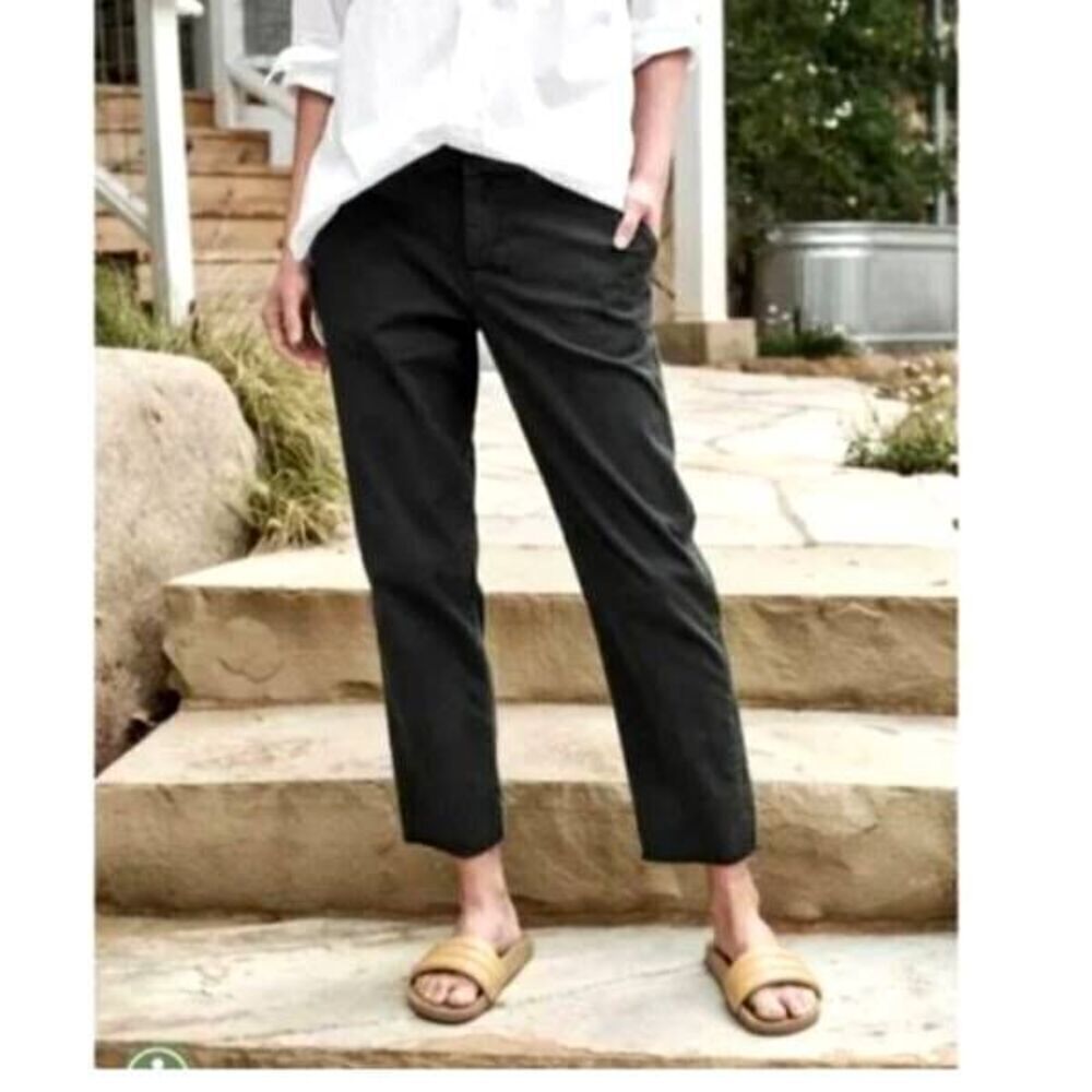 Frank & Eileen WICKLOW The Italian Performance Twill Size 6 WASHED BLACK